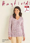 Hayfield 10102 Ladie Sweater in Journey DK (PDF) Knit in a Box 