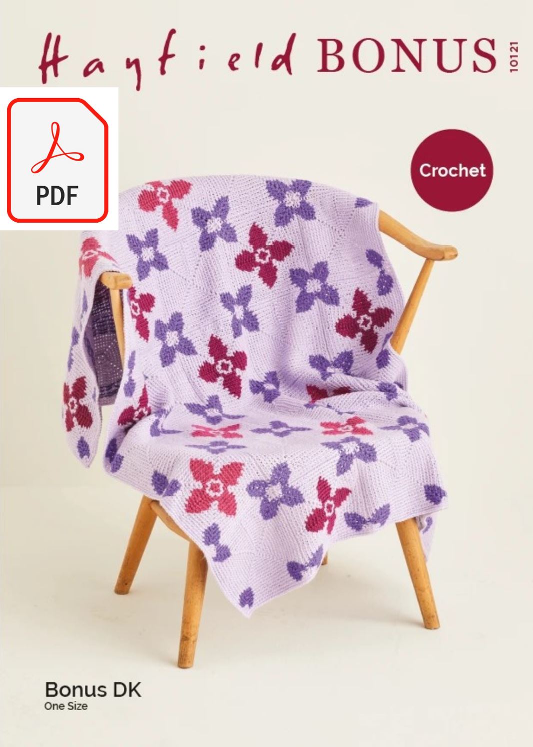 Hayfield 10121 Crochet Blanket in Bonus DK (PDF) Knit in a Box