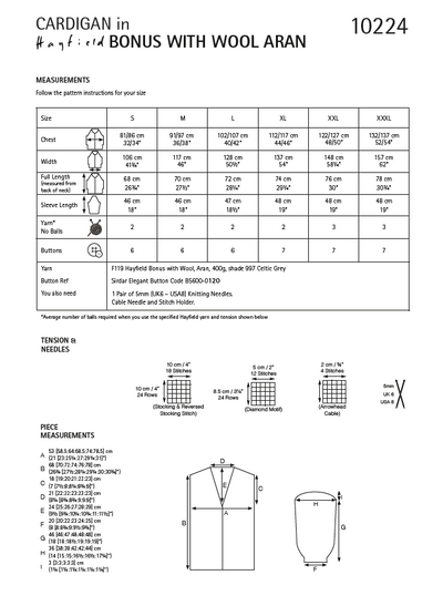 Hayfield 10224 Bonus Aran with Wool (PDF) Knit in a Box