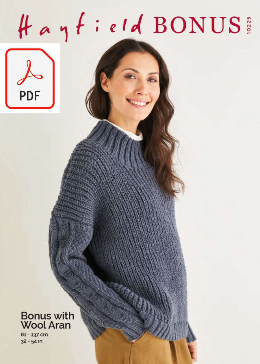 Aran Sweater in Wendy Pure Wool 6164