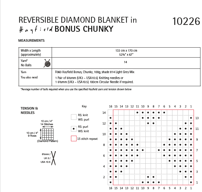 Hayfield 10226 Bonus Chunky DK (PDF) Knit in a Box