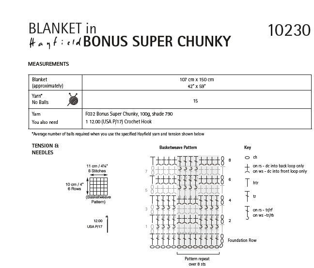 Hayfield 10230 Bonus Super Chunky DK (PDF) Knit in a Box