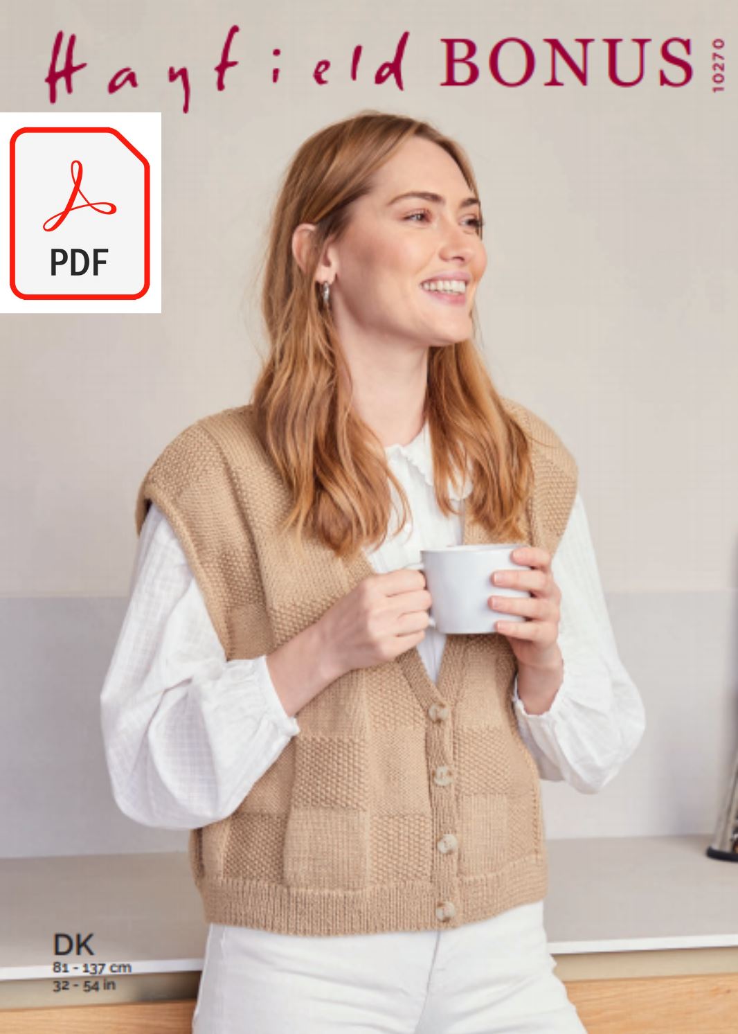 Hayfield 10270 Waistcoat in Bonus DK (PDF) Knit in a Box