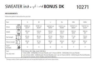 Hayfield 10271 Sweater in Bonus DK (PDF) Knit in a Box
