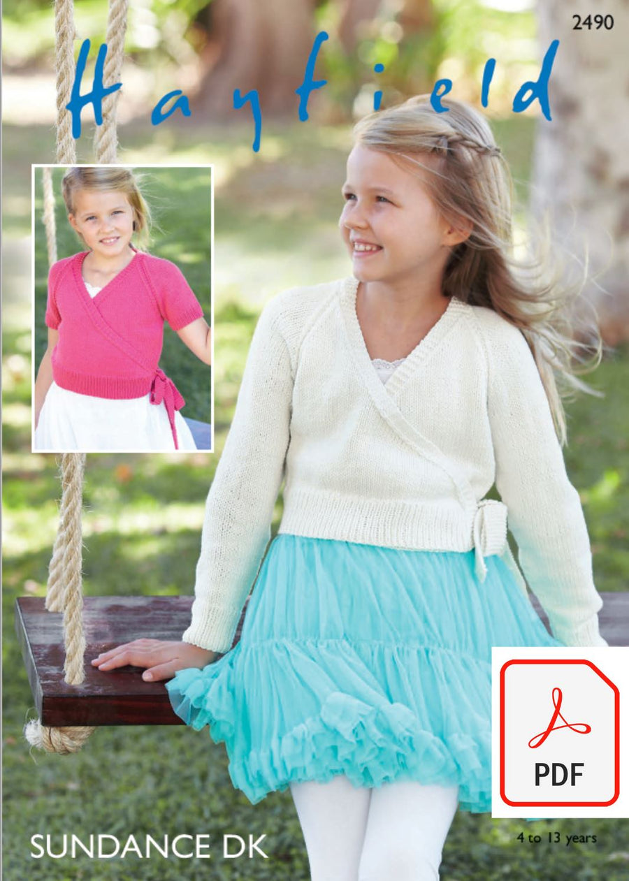 Hayfield 2490 Girl´s Ballet Wrap in Sundance DK (PDF) Knit in a Box 