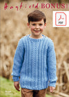 Hayfield 2506 Children Sweater in Hayfield Bonus Aran (PDF) Knit in a Box 