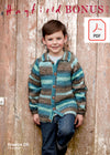 Hayfield 2512 Children Jacket in Hayfield Bonus Breeze DK (PDF) Knit in a Box 