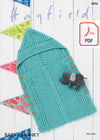 Hayfield 4896 Baby Sleeping Bag in Baby Chunky (PDF) Knit in a Box
