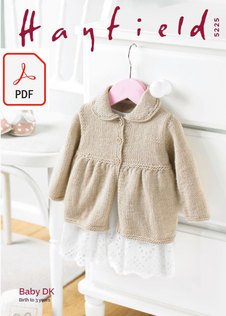 Hayfield 5225 Baby's Coat in Hayfield Baby DK (PDF) Knit in a Box 