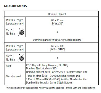 Hayfield 5355 Blankets in Baby Blossom DK (PDF) Knit in a Box