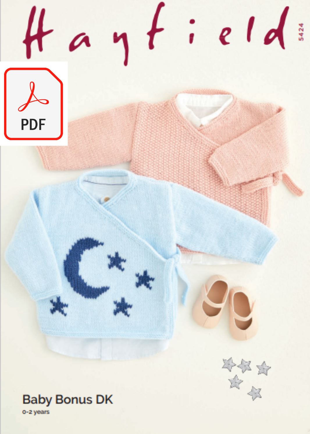 Hayfield 5424 Cardigans in Baby Bonus DK (PDF) Knit in a Box