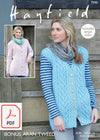 Hayfield 7990 Longline Waistcoat and Jacket in Bonus Aran Tweed (PDF) Knit in a Box 