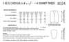 Hayfield 8024 V Neck Cardigan in Chunky Tweed (PDF) Knit in a Box