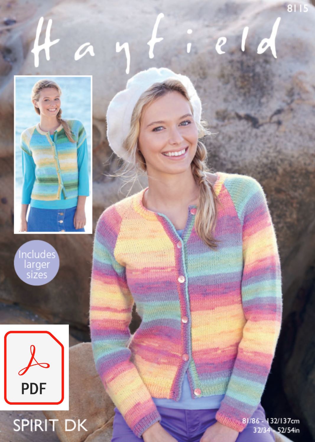 Hayfield 8115 Cardigans in Spirit DK (PDF) Knit in a Box