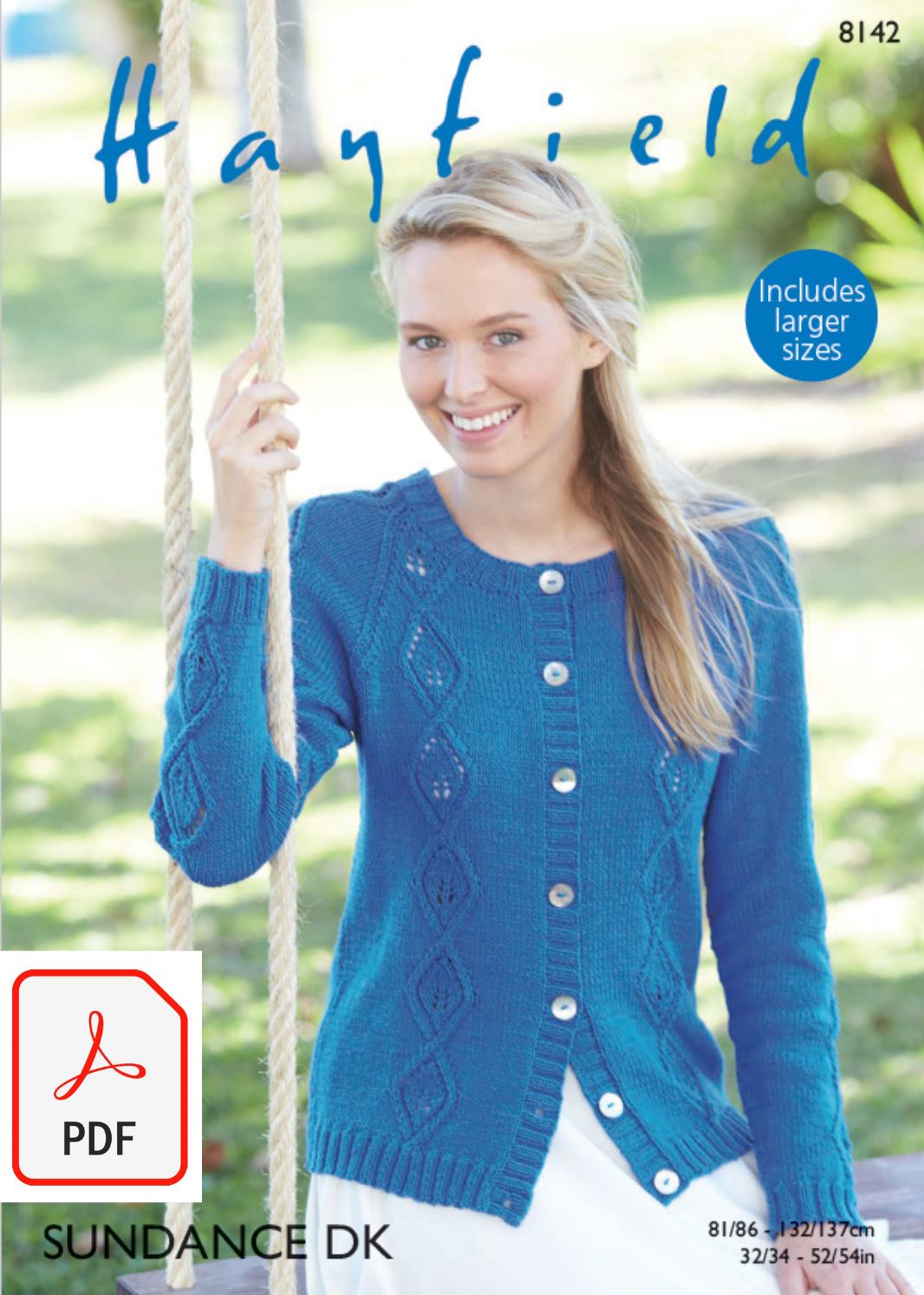 Hayfield 8142 Cardigan in Sundance DK (PDF) Knit in a Box