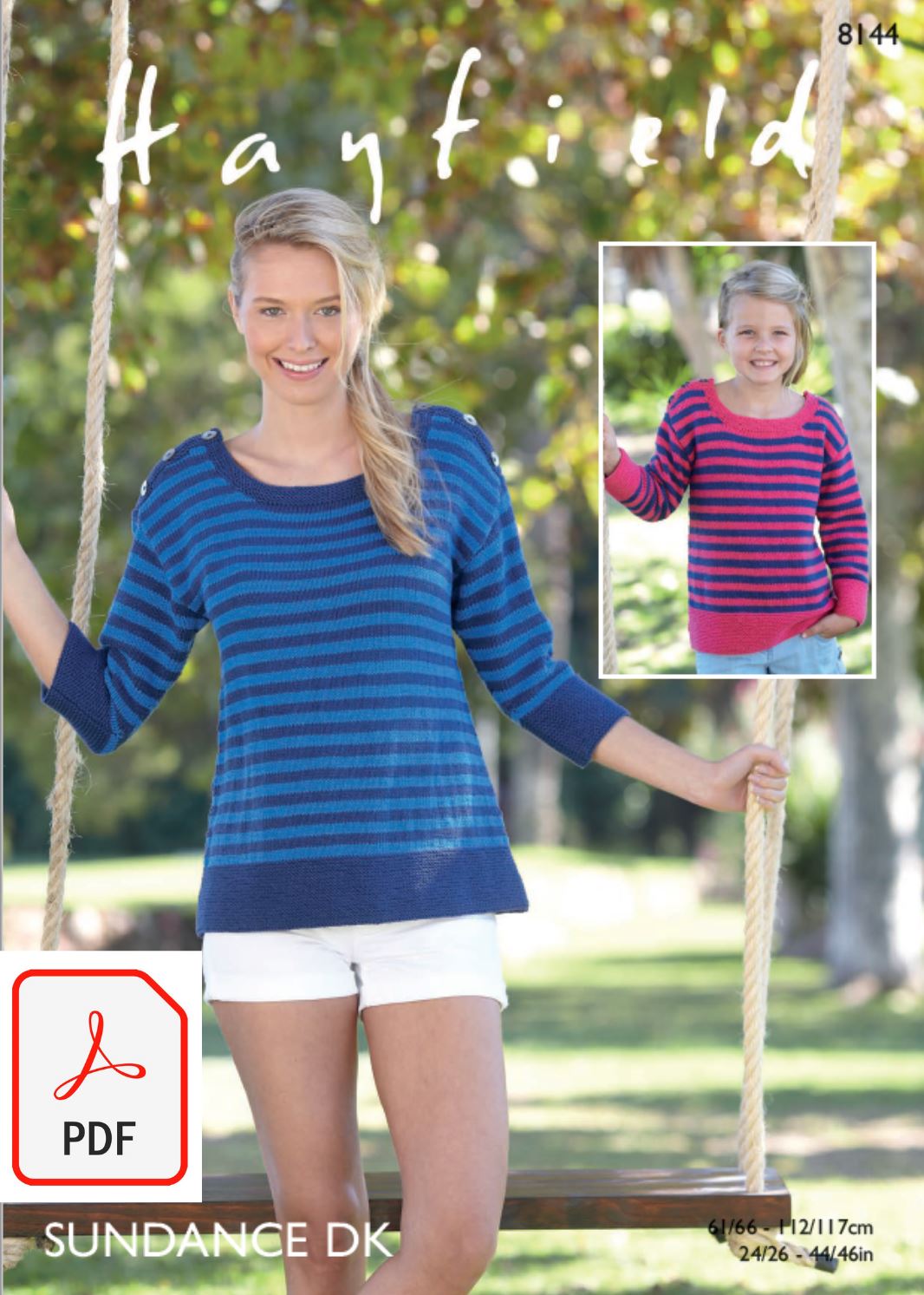 Hayfield 8144 Tops in Sundance DK (PDF) Knit in a Box