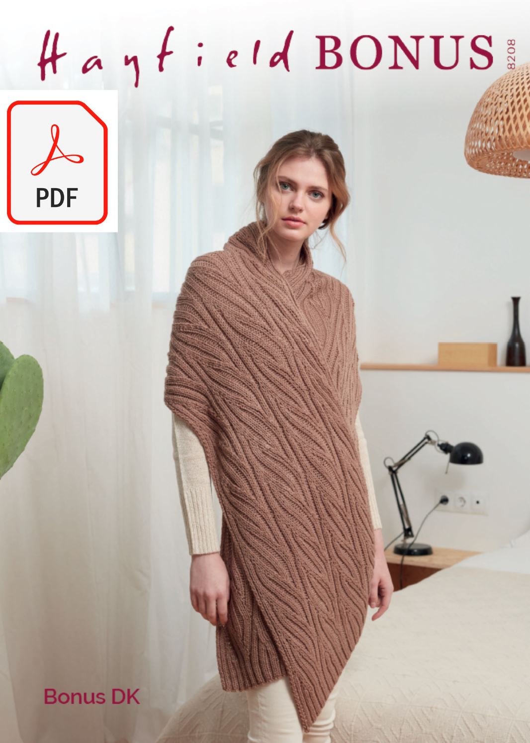 Hayfield 8208 Scarf in Bonus DK (PDF) Knit in a Box