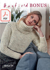 Hayfield 8209 Cropped Sweater in Bonus DK (PDF) Knit in a Box 