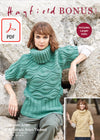 Hayfield 8228 Ladies Sweater in Bonus Aran Tweed & Bonus Aran (PDF) Knit in a Box