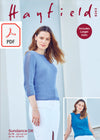 Hayfield 8263 Ladies 3/4 Sleeved Sweater & Sleeveless Vest in Sundance DK (PDF) Knit in a Box 