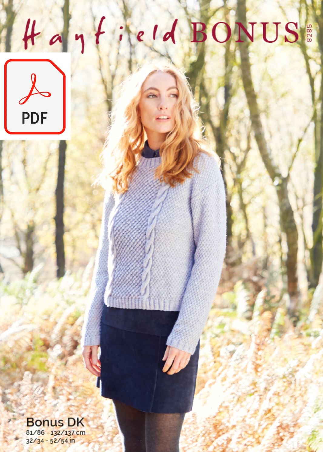 Hayfield 8285 Ladies Sweater in Hayfield Bonus DK (PDF) Knit in a Box