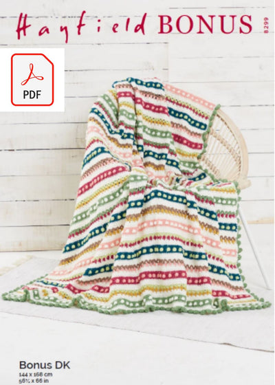Hayfield 8299 Tulip & Booble Crochet in Bonus DK (PDF) Knit in a Box