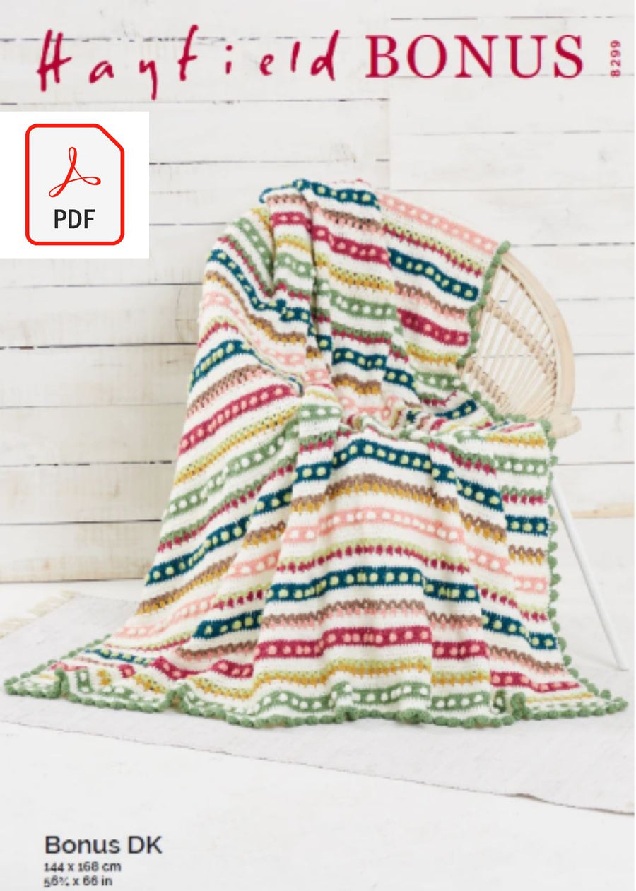 Hayfield 8299 Tulip & Booble Crochet in Bonus DK (PDF) Knit in a Box 