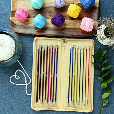 Knit Pro Zing Knitting Needles Set of 8: 25CM Knit in a Box