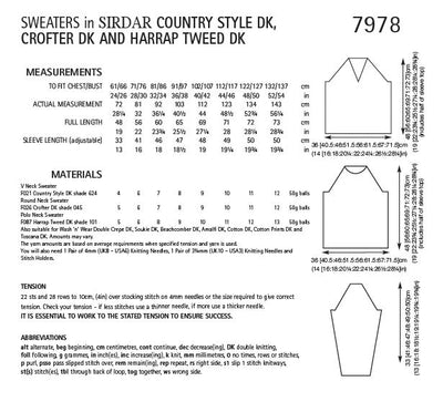 Kopie von Hayfield 8166 Sweaters in Bonus Aran (PDF) Knit in a Box
