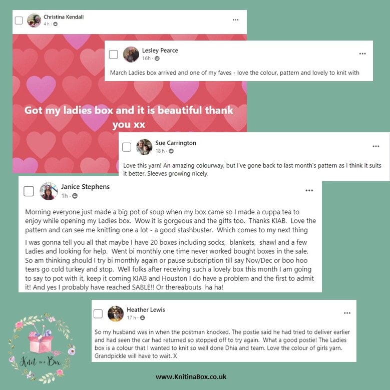 March 2023 Ladies Box Knit in a Box