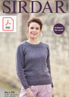 Sirdar 10004 Ladies Yoked Sweater in Sirdar No 1 DK (PDF) Knit in a Box