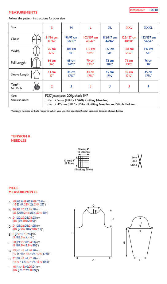 Sirdar 10030 Ladies 2 Tone Sweater in Sirdar Jewelspun Aran (PDF) Knit in a Box