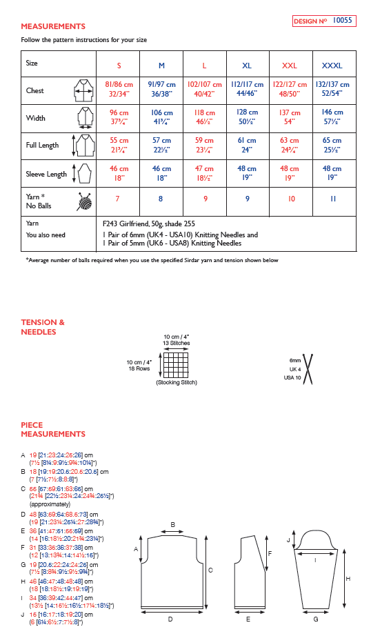 Sirdar 10055 Ladies Wrap Cardigan in Sirdar Girlfriend (PDF) Knit in a Box