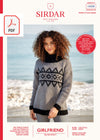 Sirdar 10058 Ladies Fairisle Sweater in Sirdar Girlfriend (PDF) Knit in a Box