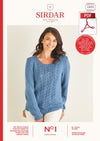 Sirdar 10093 Ladie Sweater in Sirdar No1 DK Knitting (PDF) Knit in a Box