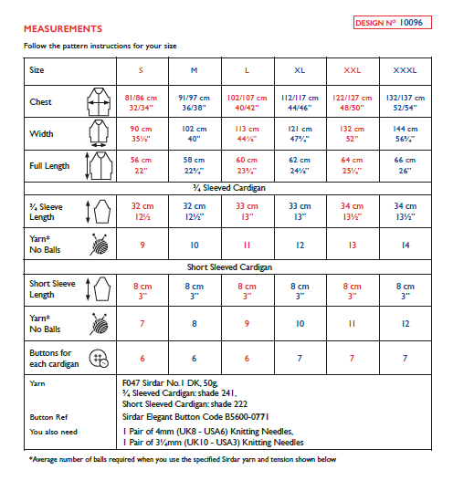 Sirdar 10096 Ladie Cardigans in Sirdar No1 DK Knitting (PDF) Knit in a Box
