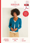 Sirdar 10111 Ladies Cardigan in Cotton DK (PDF) Knit in a Box
