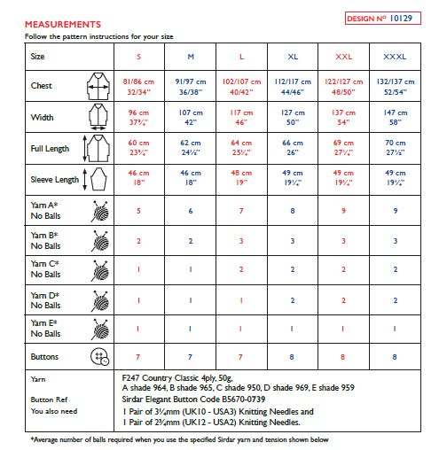 Sirdar 10129 Ladie Cardigan in Country Classic 4 Ply Knitting (PDF) Knit in a Box