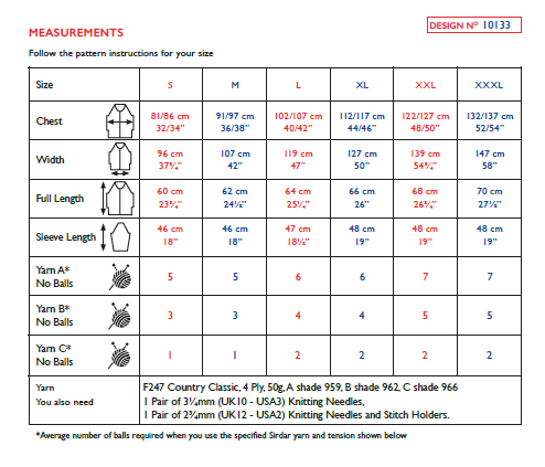 Sirdar 10133 Ladie Sweater in Country Classic 4 Ply Knitting (PDF) Knit in a Box