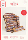 Sirdar 10143 Blanket in Jewelspun Aran (PDF) Knit in a Box 