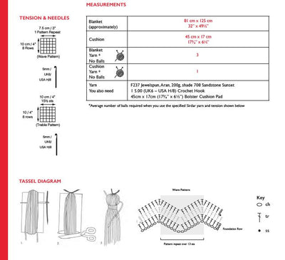 Sirdar 10143 Blanket in Jewelspun Aran (PDF) Knit in a Box