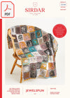 Sirdar 10144 Blanket in Jewelspun Aran (PDF) Knit in a Box 