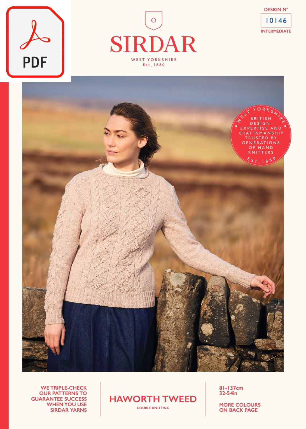 Sirdar 10146 Haworth Tweed DK (PDF) Knit in a Box