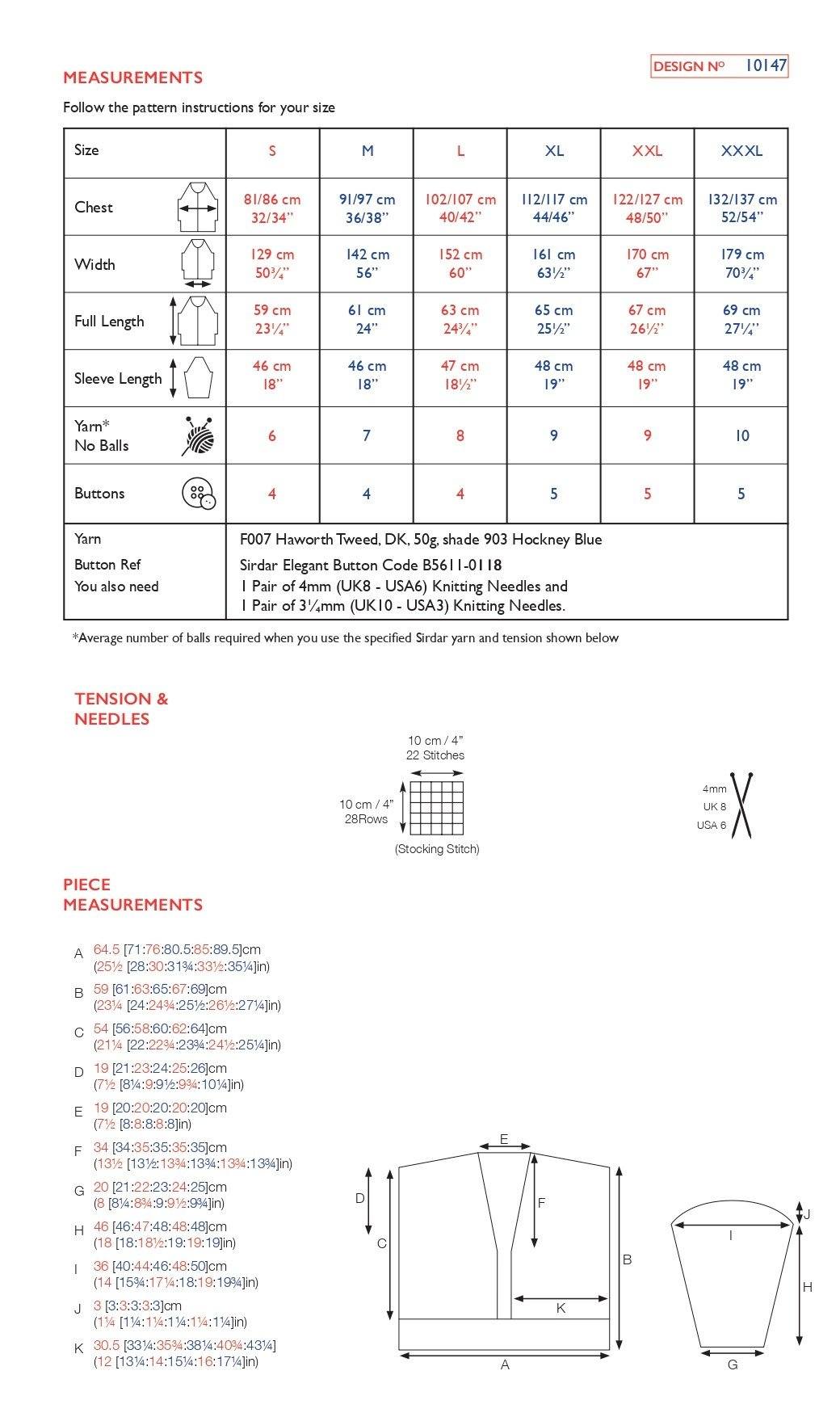Sirdar 10147 Haworth Tweed DK (PDF) Knit in a Box
