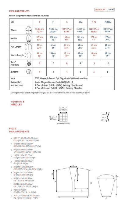 Sirdar 10147 Haworth Tweed DK (PDF) Knit in a Box