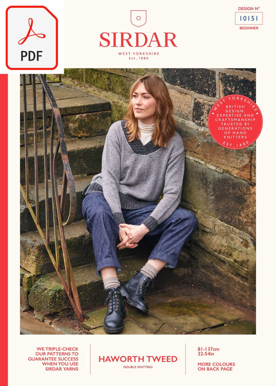 Sirdar 10151 Haworth Tweed DK (PDF) Knit in a Box 