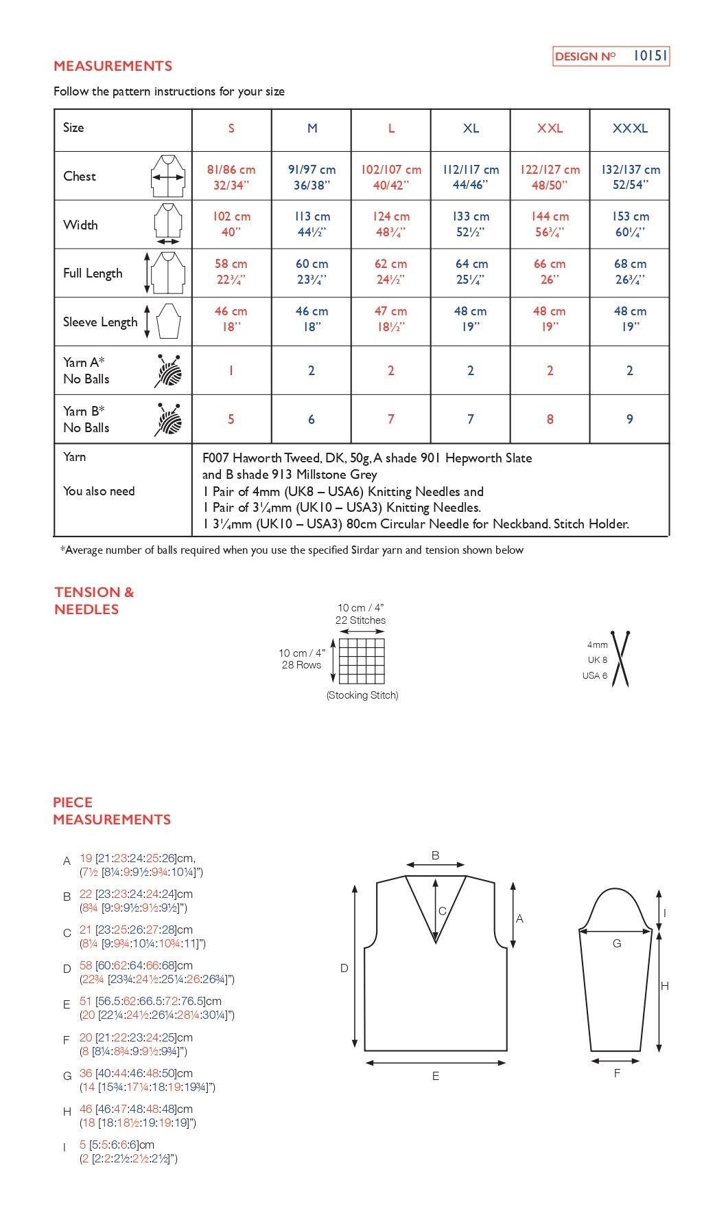 Sirdar 10151 Haworth Tweed DK (PDF) Knit in a Box