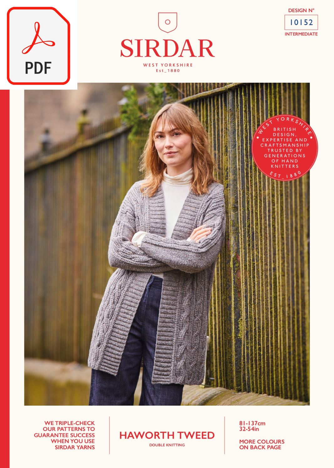 Sirdar 10152 Haworth Tweed DK (PDF) Knit in a Box