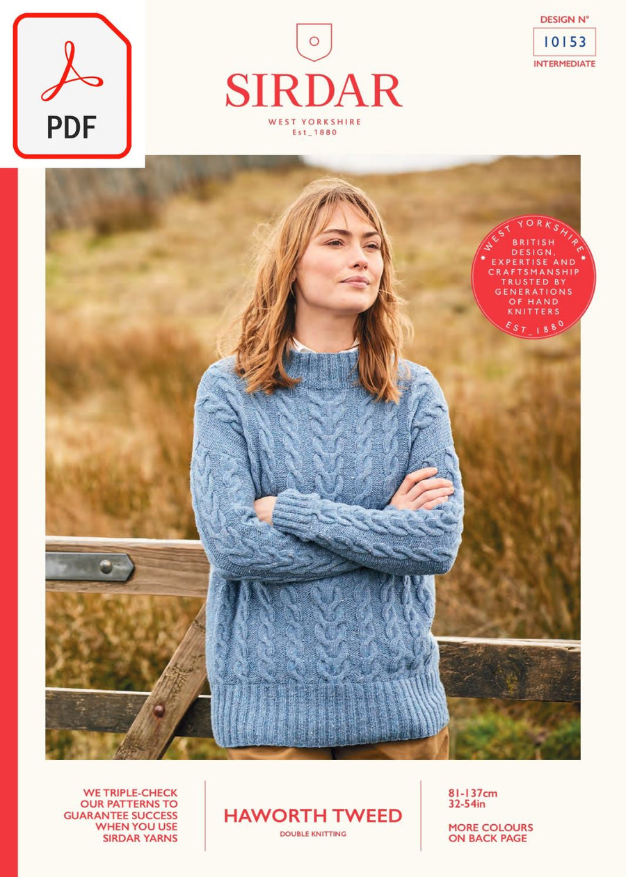 Sirdar 10153 Haworth Tweed DK (PDF) Knit in a Box 