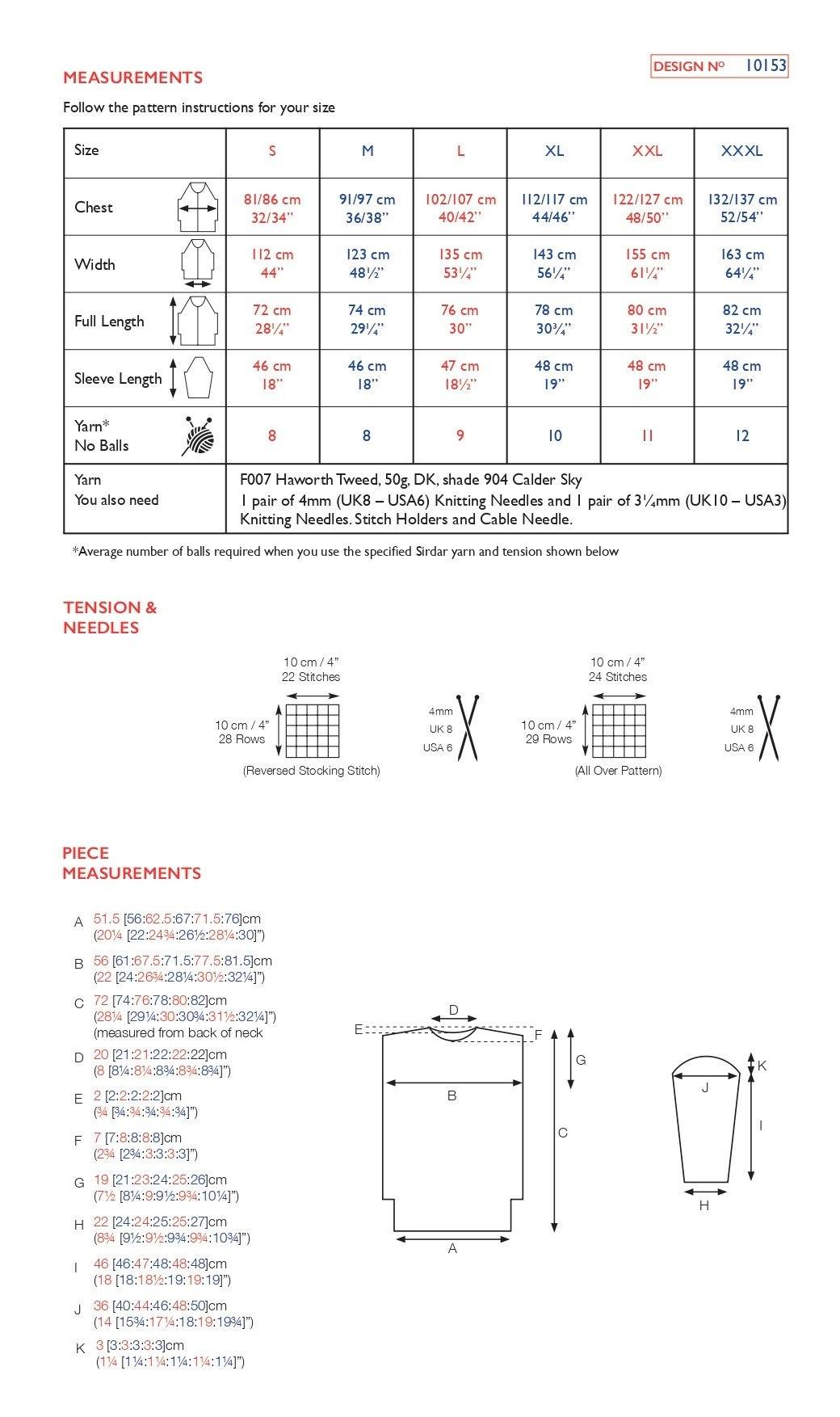 Sirdar 10153 Haworth Tweed DK (PDF) Knit in a Box